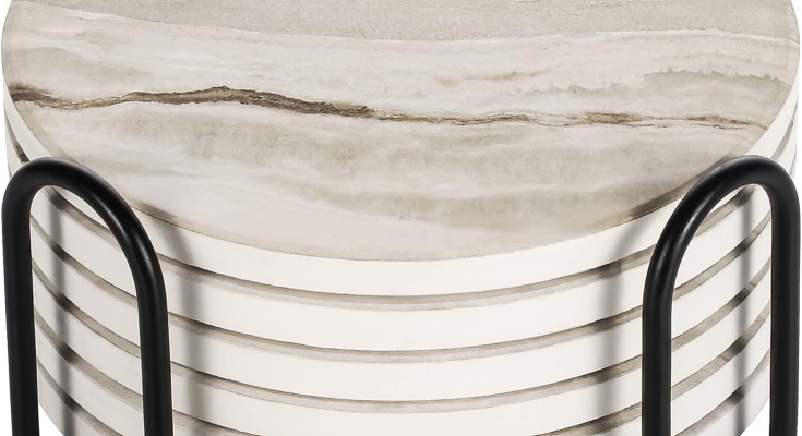 LIFVER Absorbent Drink Coasters