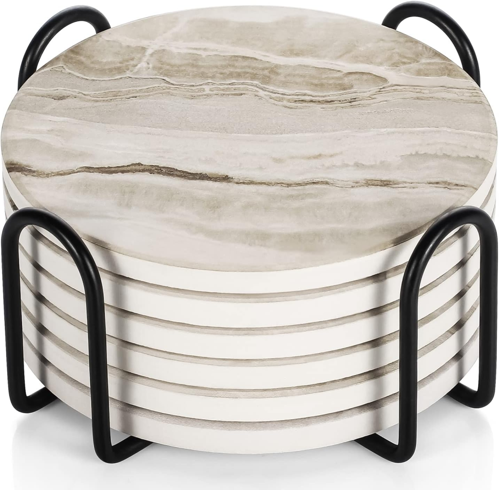 LIFVER Absorbent Drink Coasters