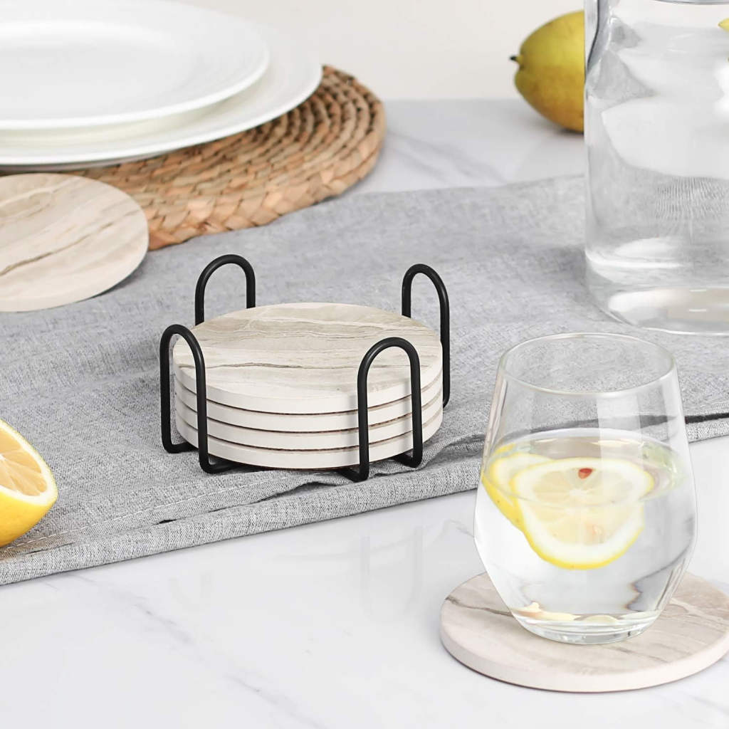 LIFVER Absorbent Drink Coasters