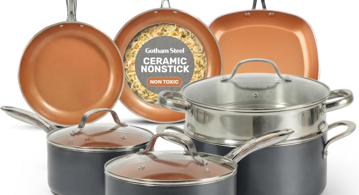 12-Piece Ceramic Nonstick Cookware